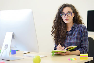 woman at computer