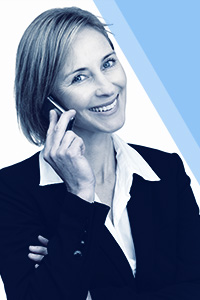 business woman on phone