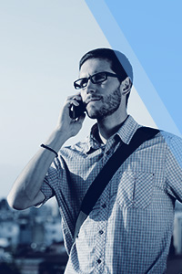 man on phone
